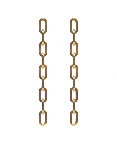 Shop Ben-amun Chain Dangle Earrings In Gold