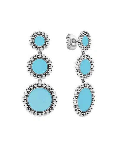 Shop Lagos Maya 3-drop Earrings, Blue