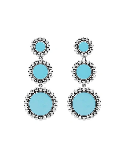 Shop Lagos Maya 3-drop Earrings, Blue