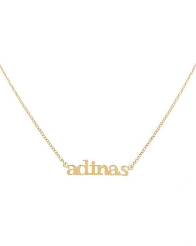Shop Adinas Jewels Mini Lowercase Nameplate Necklace In Gold