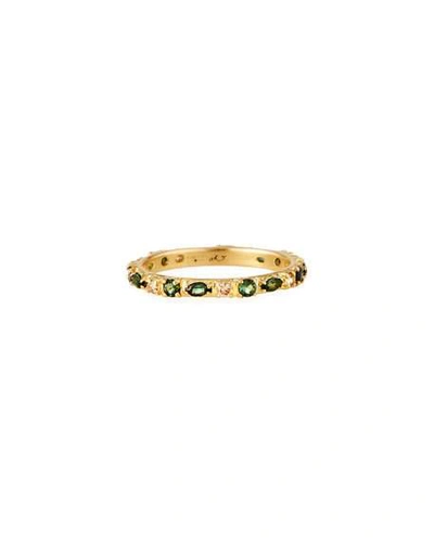 Shop Armenta Old World 18k Sapphire, Tourmaline & Diamond Stack Ring In Yellow/black