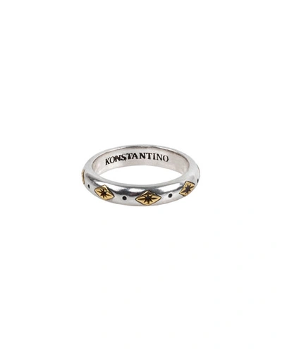 Shop Konstantino Astria Stack Ring In Yellow/silver