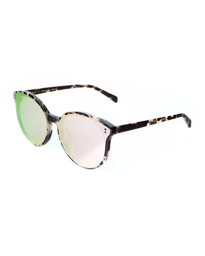 Shop Illesteva Helen Acetate Cat-eye Sunglasses In Tortoise/rose