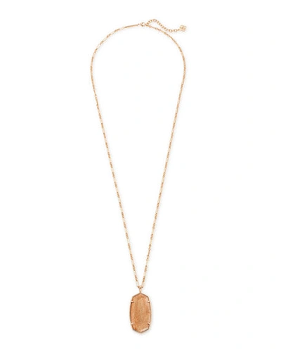 Shop Kendra Scott Reid Long Faceted Pendant Necklace In Pink/gold