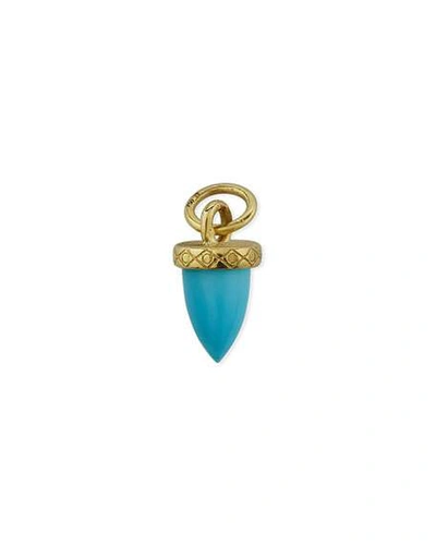 Shop Jude Frances 18k Petite Turquoise Bullet Earring Charm, Single