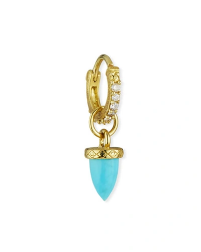Shop Jude Frances 18k Petite Turquoise Bullet Earring Charm, Single