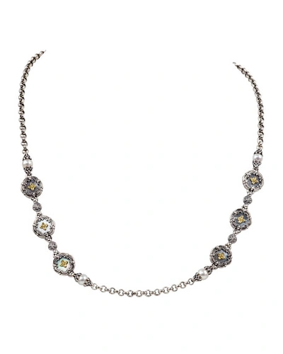 Shop Konstantino Hestia Station Necklace In Mother Of Pearl