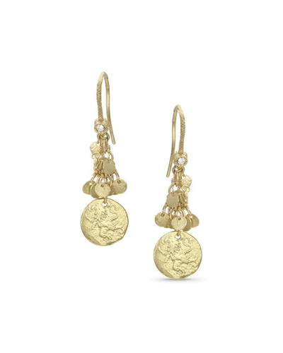 Shop Dominique Cohen 18k Yellow Gold Griffin Coin Classic Fringe Earrings