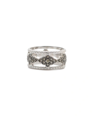 Shop Armenta New World Diamond Scroll Ring In Silver