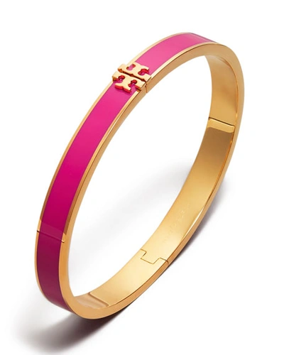 Shop Tory Burch Kira Enameled Bracelet, Pink/gold