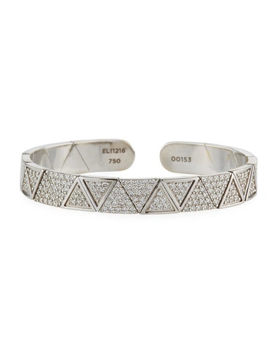 Shop Alessa Jewelry 18k White Gold Zigzag Diamond Bracelet