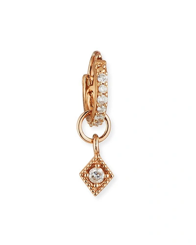 Shop Jude Frances 18k Rose Gold Petite Diamond Kite Earring Charm, Single