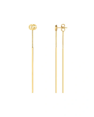 Shop Gucci Gg Running 18k Gold Extra-small Dangle Earrings