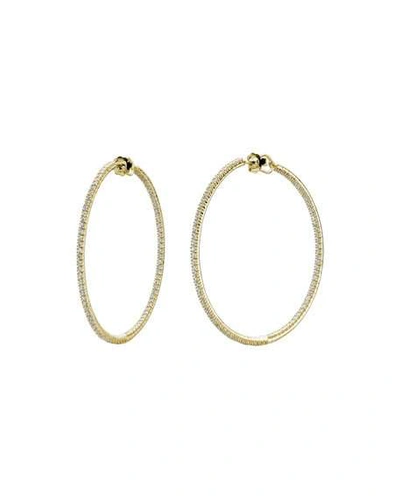 Shop Mattia Cielo Rugiada 18k Diamond Hoop Earrings, 3.35tcw