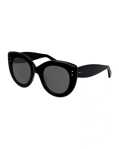 Shop Alaïa Monochromatic Cat-eye Sunglasses In Black