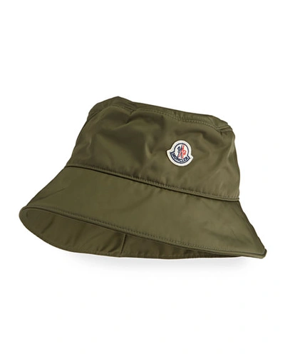 Shop Moncler Bucket Hat In Dark Green