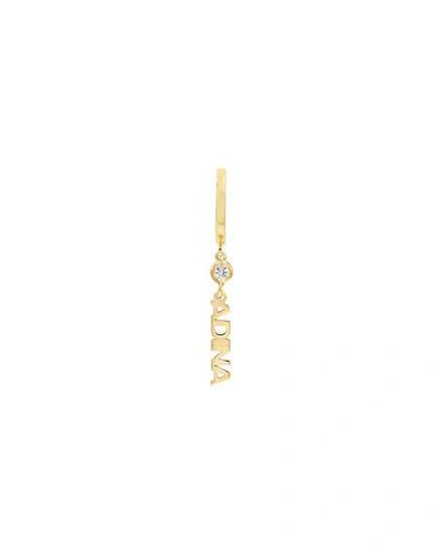 Shop Adinas Jewels Mini Nameplate Huggie Earring, Single In Gold