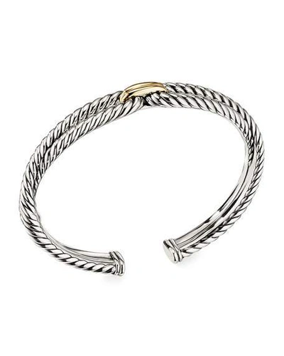 Shop David Yurman Cable Loop Bracelet With 18k Gold In Two Tone