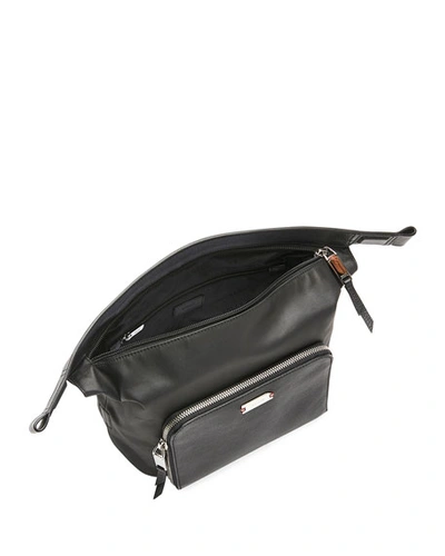 Shop Bally Men's Nylon/leather Travel Toiletry Bag In Black