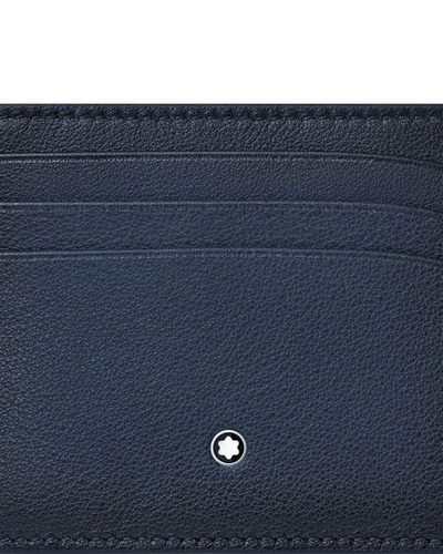 Shop Montblanc Men's Meisterstuck Sfumato Leather Card Case In Blue