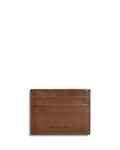 Shop Shinola Men's Heritage Leather Card Case In Brown