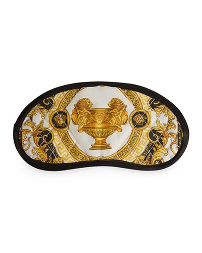 Shop Versace Medusa Head Night Mask In White/gold