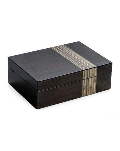 Bey-berk Lacquered Ash Wood Valet Box In Ash