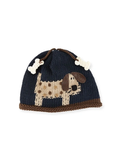 Shop Art Walk Woof Woof Knit Baby Hat, Blue