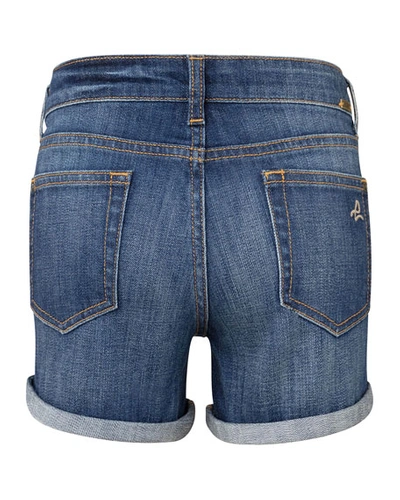 Shop Dl Premium Denim Piper Cuffed Denim Shorts In Sealion