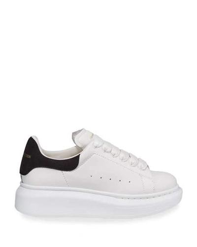 Shop Alexander Mcqueen Boy's Oversized Leather Sneakers, Toddler/kids In White
