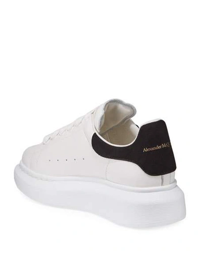 Shop Alexander Mcqueen Boy's Oversized Leather Sneakers, Toddler/kids In White