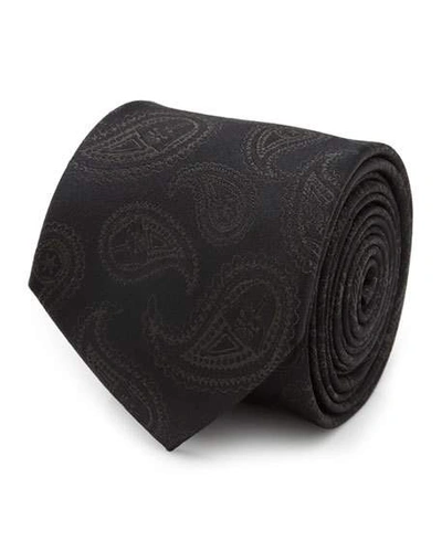 Shop Cufflinks, Inc Men's Star Wars Darth Vader Paisley Silk Tie In Black