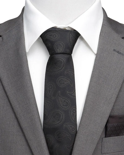 Shop Cufflinks, Inc Men's Star Wars Darth Vader Paisley Silk Tie In Black