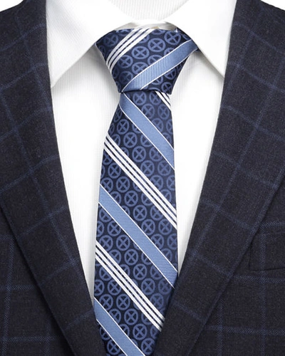 Shop Cufflinks, Inc Men's X-men Symbol Silk Tie In Navy