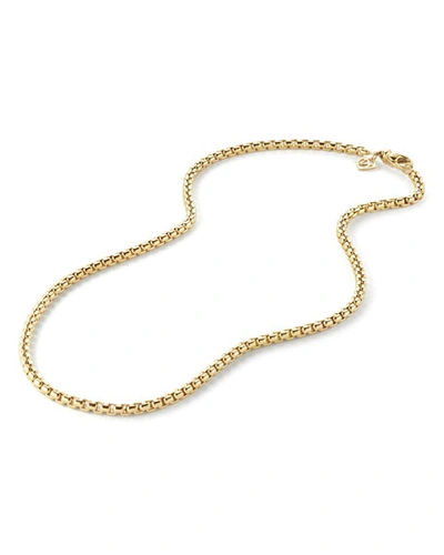 Shop David Yurman Men's Box Chain Necklace In 18k Gold, 3.6mm, 26"l