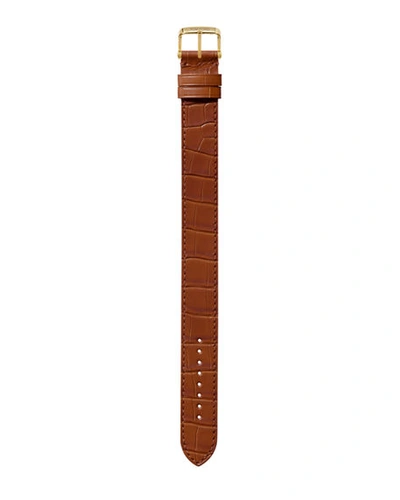 Shop Tom Ford Medium Alligator Strap In Caramel