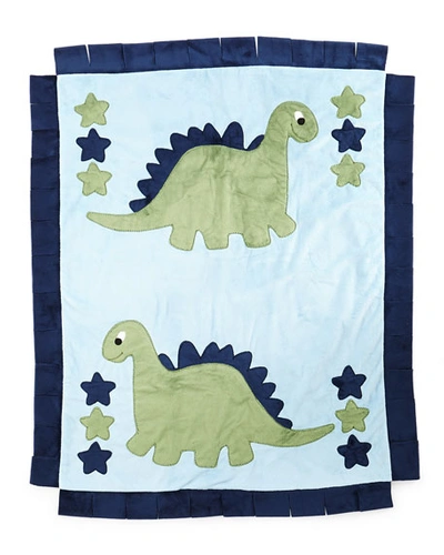 Shop Boogie Baby Plush Dino The Dinosaur Blanket, Blue/green