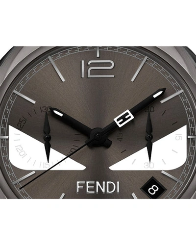 Shop Fendi Men's 40mm Momento  Bugs Chronograph Stainless Steel Watch In Silver