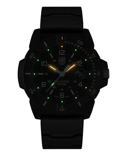 Shop Luminox Men's 45mm Navy Seal 3600 Carbonox Watch In Black