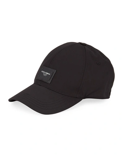 Shop Dolce & Gabbana Men's Logo-patch Baseball Hat In Black