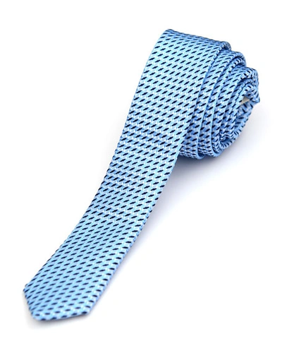 Shop Appaman Boys' Geo Jacquard Tie In Blue
