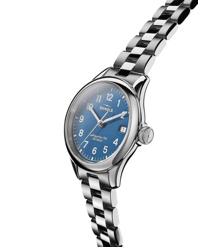 Shop Shinola Limited-edition Smokey Robinson My Girl 32mm Bracelet Watch In Slate