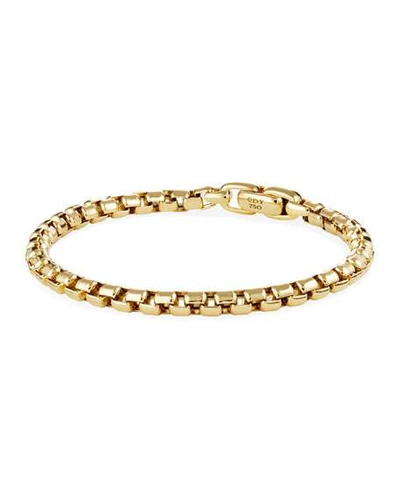 Shop David Yurman Men's Box Chain Bracelet In 18k Gold, 5mm