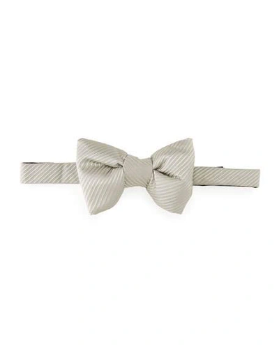 Shop Tom Ford Solid Silk Bow Tie In Gray