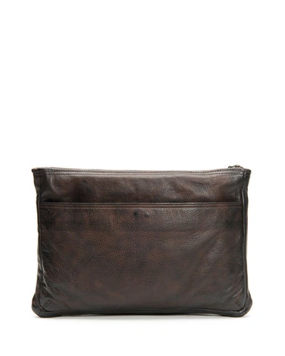 Shop Frye Men's Murray Leather Portfolio Case In Dark Brown