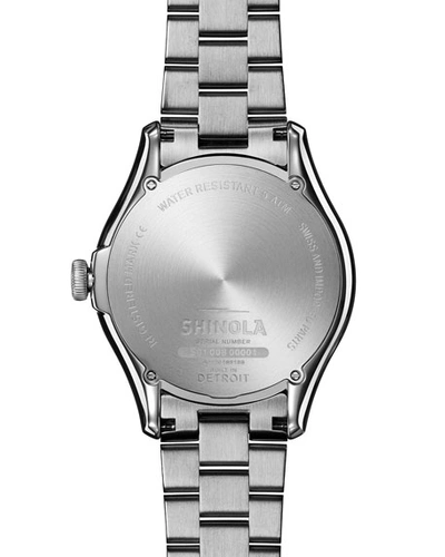 Shop Shinola 38mm Vinton Bracelet Watch In Off White