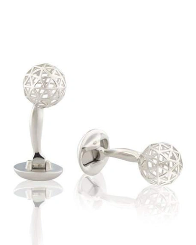 Shop Fils Unique Spheres Cufflinks In Silver