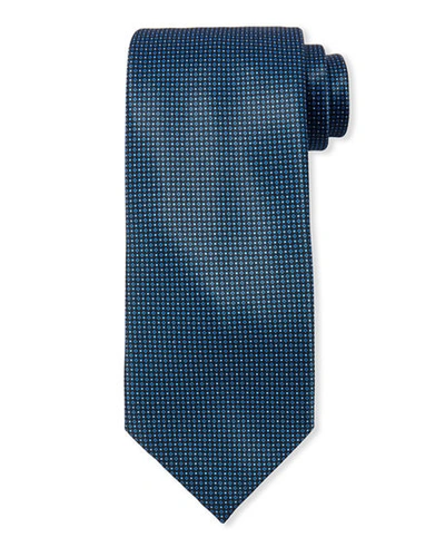 Shop Stefano Ricci Men's Small Neat Silk Tie In Navy