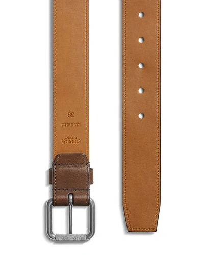 Shop Shinola Men's Leather Gunmetal-buckle Belt In Brown