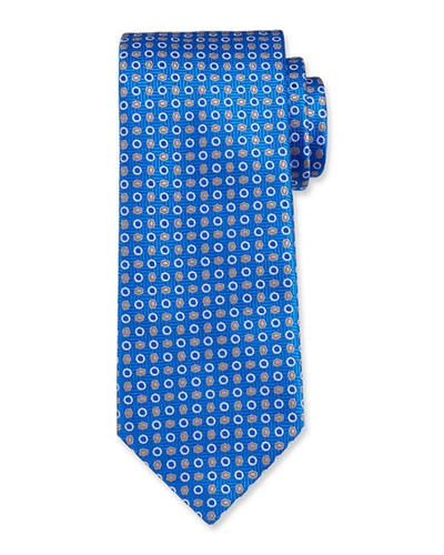 Shop Brioni Circles And Ovals Tie In Blue